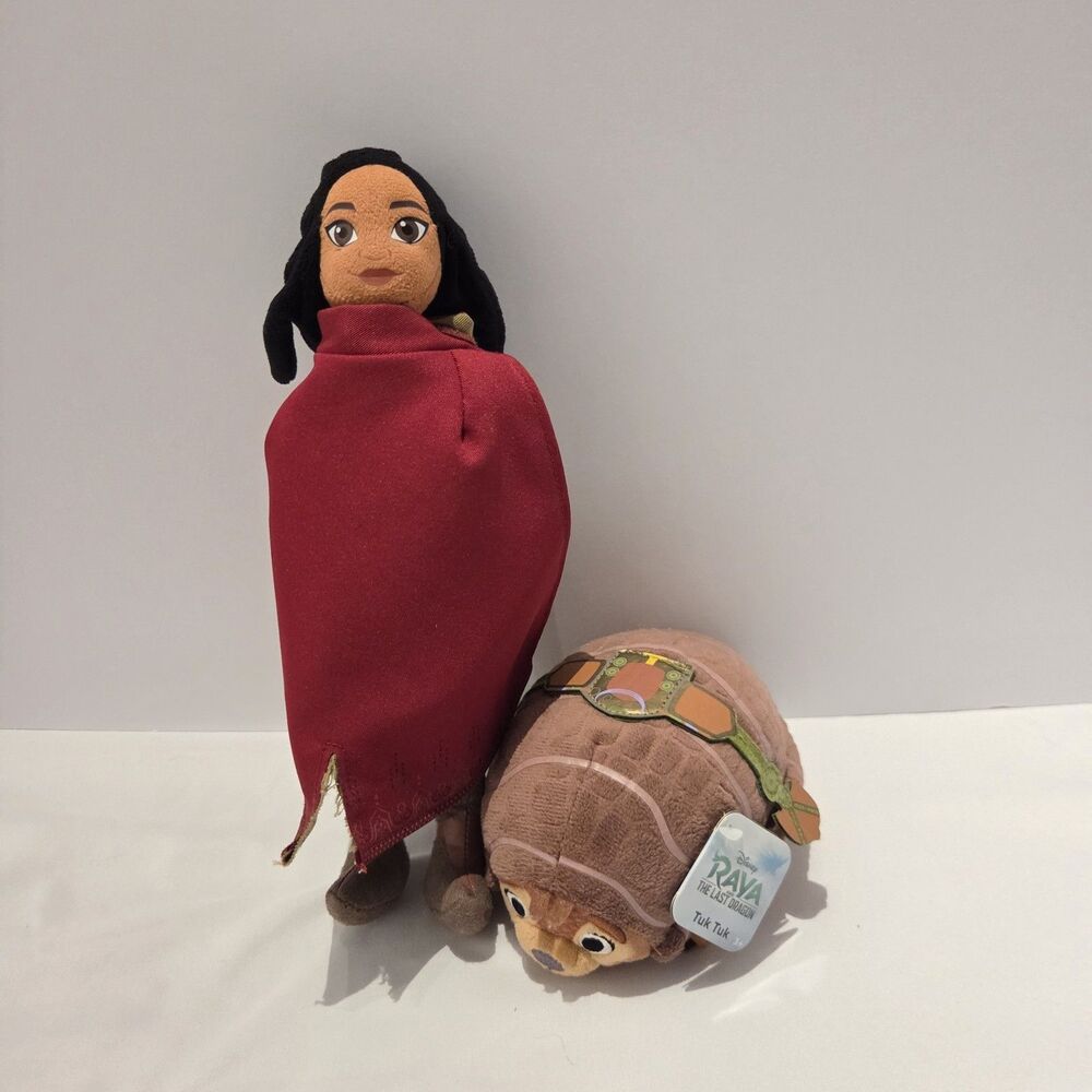 Lot Of 2 Raya And The Last Dragon Plush Raya Tuktuk Disney 1 New With Tag